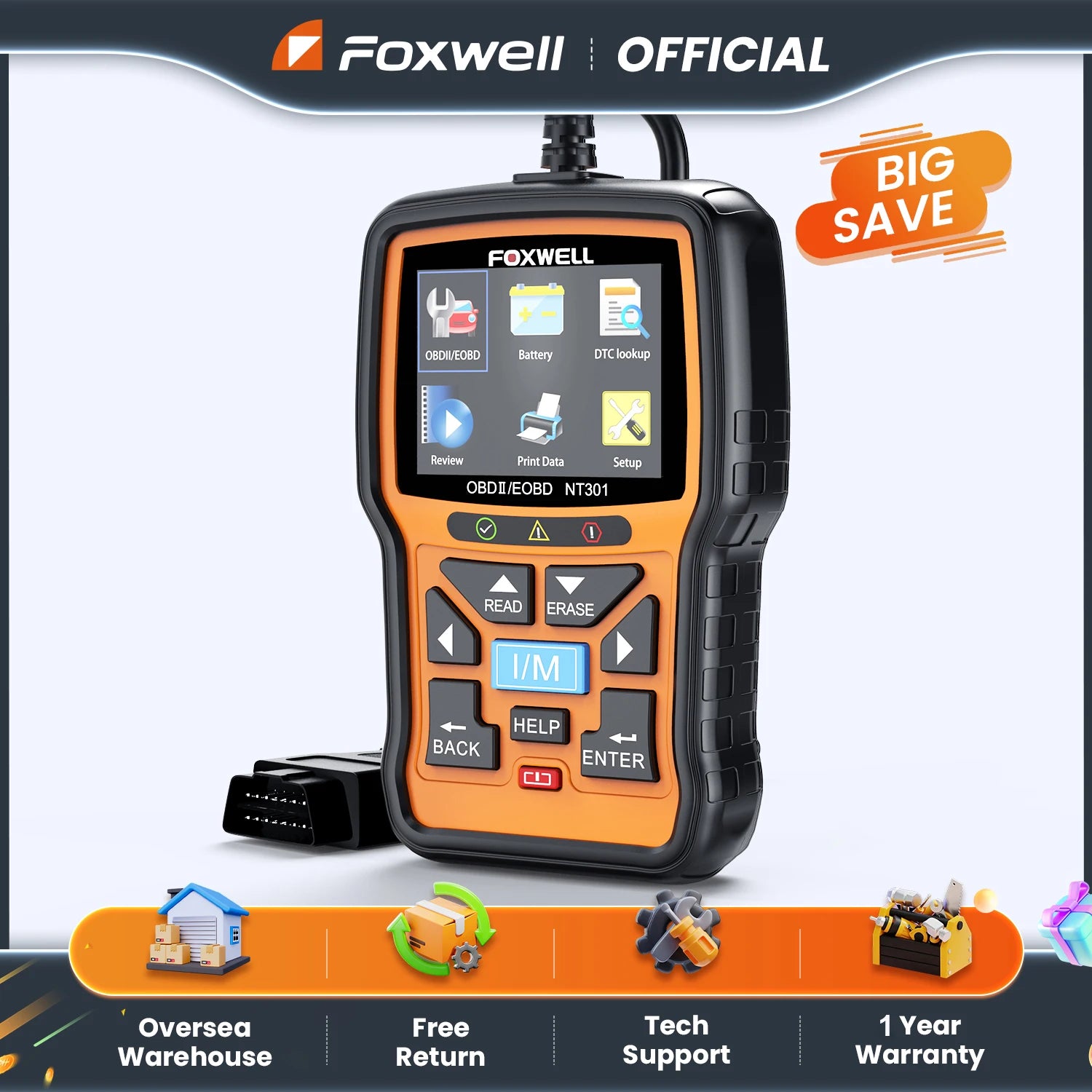 Foxwell NT 301 Professional OBD2 Scanner